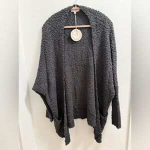 Umgee Charcoal Textured Cardigan